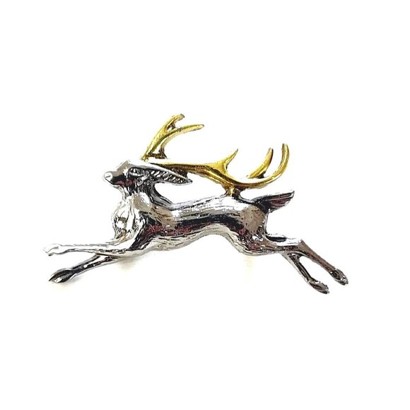 New Jackalope Cryptid Pewter Pin Brooch (Made in UK) - Picture 1 of 6